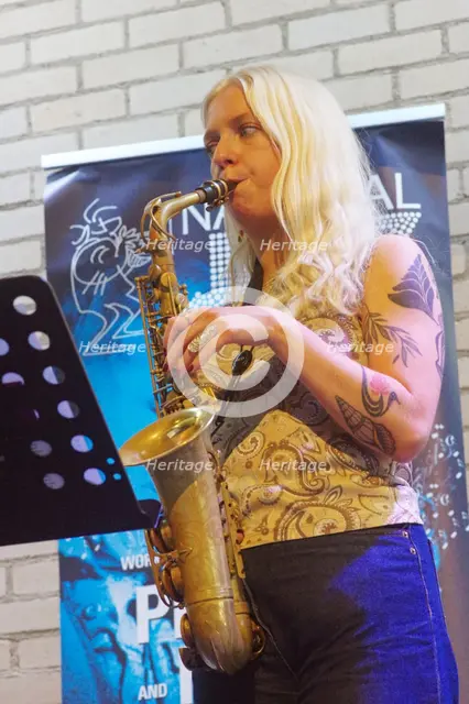 Jemima Whyte, International Women’s Day, NJA Fundraiser, Baptist Church, Loughton, Essex, 2025. Creator: Brian O'Connor.
