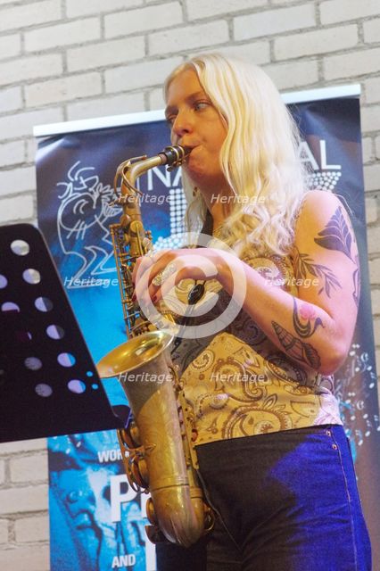 Jemima Whyte, International Women’s Day, NJA Fundraiser, Baptist Church, Loughton, Essex, 2025. Creator: Brian O'Connor.