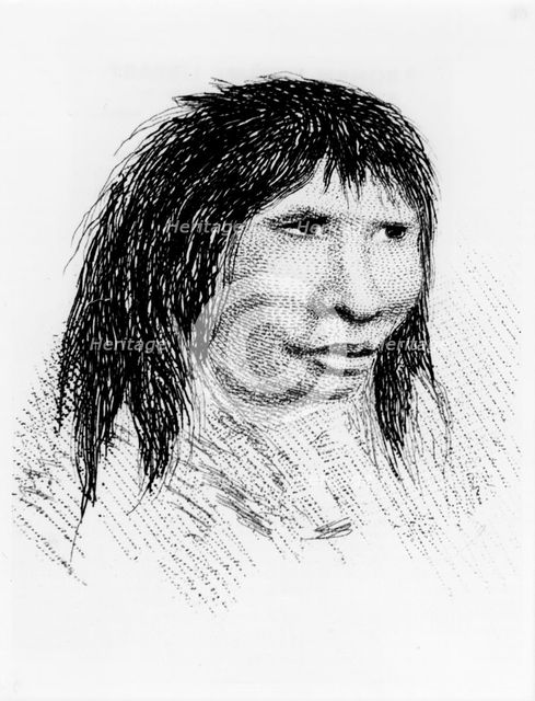 Jemmy Button, the Fuegian 'adopted' by Fitzroy's expedition, in 1834 (1839). Creator: Unknown.