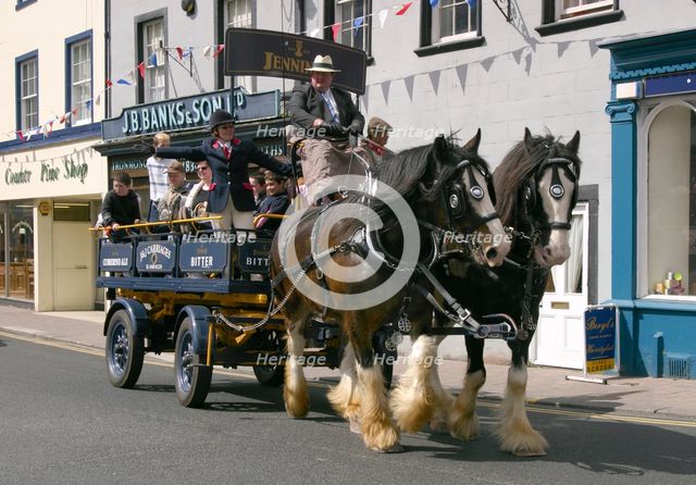 Jennings dray, Georgian festival, Cockermouth, Cumbria.  Creator: Peter Thompson.