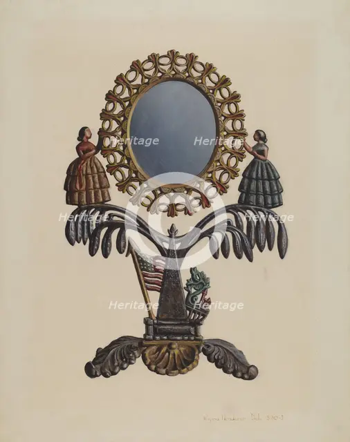 Jenny Lind Mirror, c. 1939. Creator: Regina Henderer.
