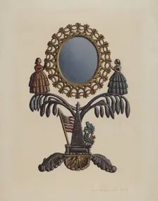 Jenny Lind Mirror, c. 1939. Creator: Regina Henderer