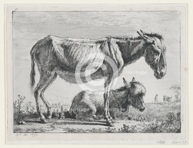 Jenny with its Foal, 1797. Creator: Jean-Jacques de Boissieu.