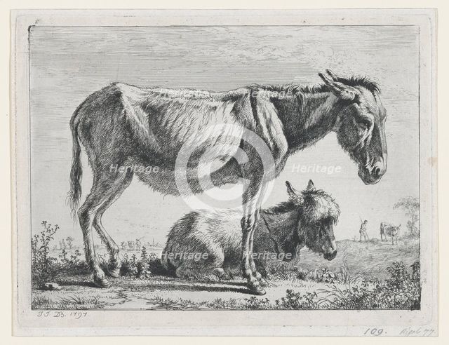 Jenny with its Foal, 1797. Creator: Jean-Jacques de Boissieu.