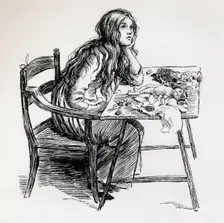 Jenny Wren c1900. Creator: Harold Copping