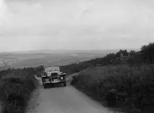Jensen V8 of Alan Whiddington competing in the MCC Torquay Rally, 1938. Artist: Bill Brunell