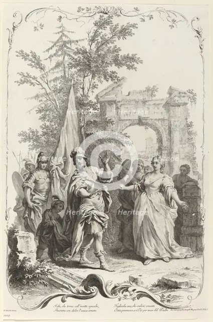 Jephthah and His Daughter, c. 1745. Creator: Joseph Wagner.