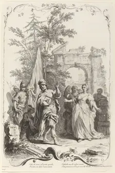 Jephthah and His Daughter, c. 1745. Creator: Joseph Wagner