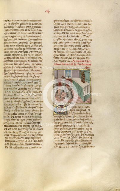 Jephthe and his Daughter; Miroir Historial, about 1475. Creator: Unknown.