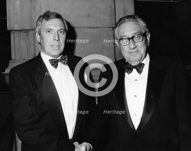 Jeremy Freedman, Chairman of Glasgow JIA, with Dr Henry Kissinger, politician and economist. Creator: Unknown.