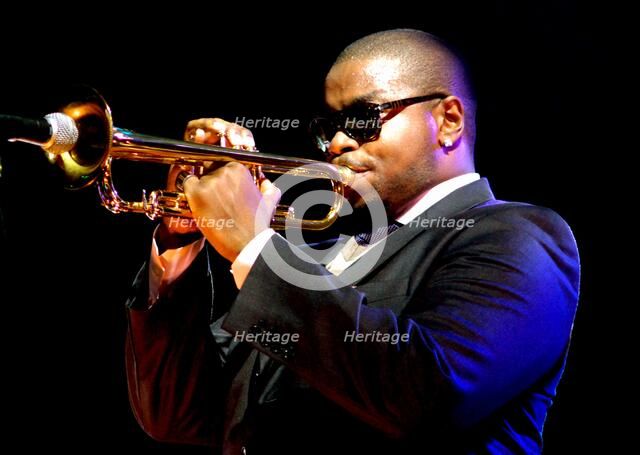 Jeremy Pelt, Brecon jazz Festival, 2008. Artist: Brian O'Connor.