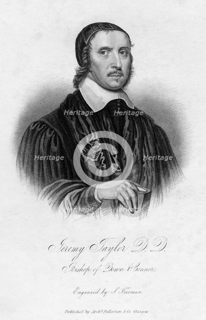Jeremy Taylor (1613-1667), English clergyman, 19th century.Artist: Samuel Freeman