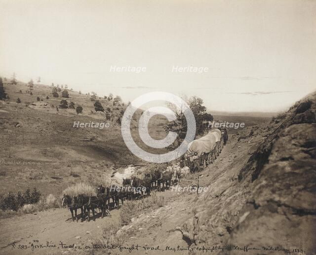 Jerk-line 12, on the Old Freight Road, Milestone, Montana, 1883. Creator: Laton Alton Huffman.