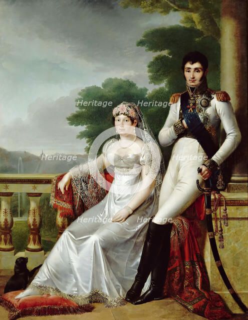 Jérôme Bonaparte and Catharina of Württemberg as King and Queen of Westphalia. Artist: Kinson, François-Joseph (1770-1839)