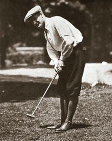Jerome D Travers, American champion golfer, 1910s