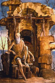 Jerome in the desert late 15th century. Artist: Ercole de Roberti
