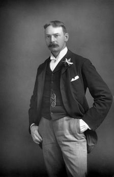 Jerome K. Jerome (1859-1927), English author, 1893.Artist: W&D Downey