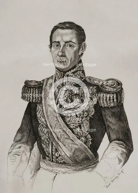 Jerónimo Valdés y Sierra (1784-1855), 1st count of Torata and count of Villarin, 1845. Creator: Jose Gomez.