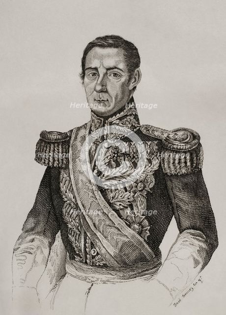 Jerónimo Valdés y Sierra (1784-1855), 1st count of Torata and count of Villarin, 1845. Creator: Jose Gomez.