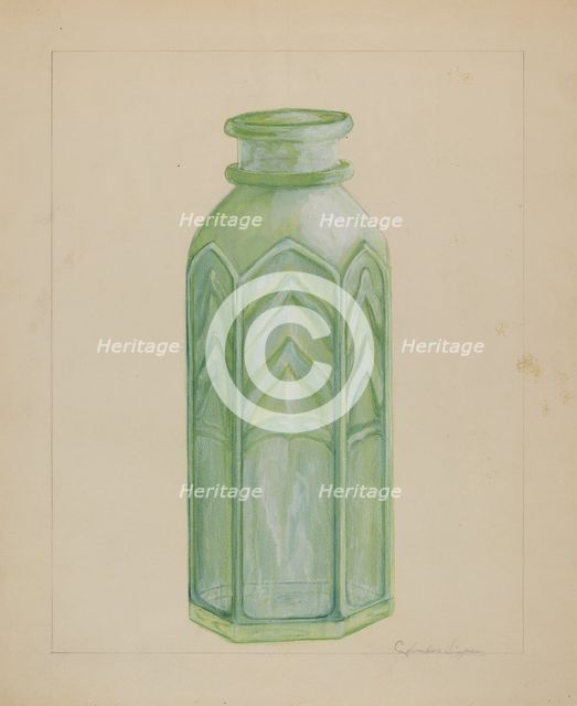 Jersey Milk Bottle, c. 1936. Creator: Columbus Simpson.