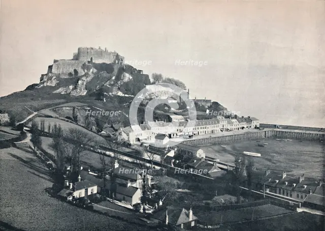 'Jersey - Gorey, and Mont Orgueil Castle', 1895. Artist: Unknown.