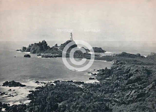 Jersey - La Corbiere Rock and Lighthouse', 1895. Artist: Unknown.