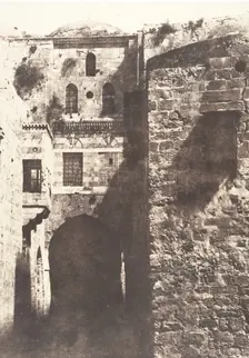 Jérusalem, Maison du mauvais riche, 1854. Creator: Auguste Salzmann