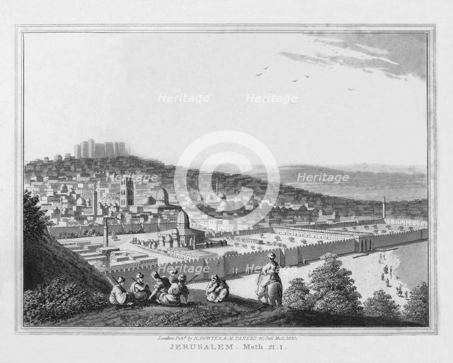 'Jerusalem. Matthew. 21. 1', 1830. Artist: J Clarke.