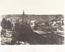 Jérusalem, Mosquée d'Omar, côté Ouest, Intérieur de l'enceinte, 1854. Creator: Auguste Salzmann