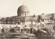 Jérusalem, Mosquée d'Omar, côté Nord, Intérieur de l'enceinte, 1854. Creator: Auguste Salzmann