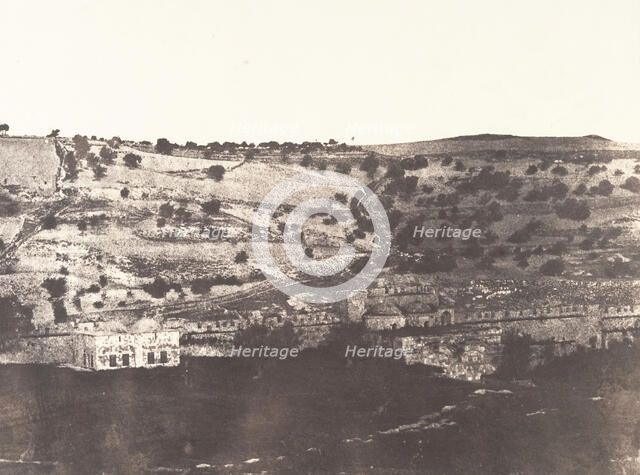 Jérusalem, Mosquée d'Omar, côté est, Intérieur de l'enceinte, 1, 1854. Creator: Auguste Salzmann.