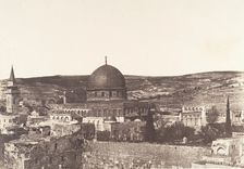 Jérusalem, Mosquée d'Omar, côté ouest, 1854. Creator: Auguste Salzmann
