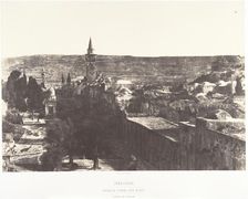 Jérusalem, Mosquée d'Omar, côté Ouest, Intérieur de l'enceinte, 1854. Creator: Auguste Salzmann