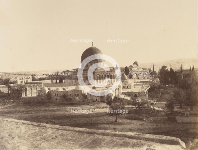 Jérusalem. Mosquée d'Omar, construite sur l'emplacement su Temple de Salomon, 1860 or later. Creator: Louis de Clercq.