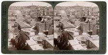 Jerusalem and the Mount of Olives, looking east from the Latin Hospice, Palestine, 1900s.Artist: Underwood & Underwood