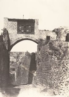 Jérusalem, Arc de l'Ecce-Homo, 1854. Creator: Auguste Salzmann