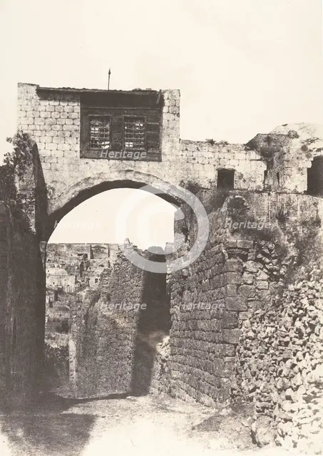 Jérusalem, Arc de l'Ecce-Homo, 1854. Creator: Auguste Salzmann.