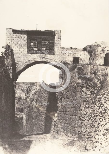 Jérusalem, Arc de l'Ecce-Homo, 1854. Creator: Auguste Salzmann.