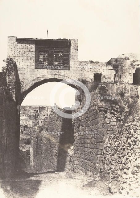 Jérusalem, Arc de l'Ecce-Homo, 1854. Creator: Auguste Salzmann.