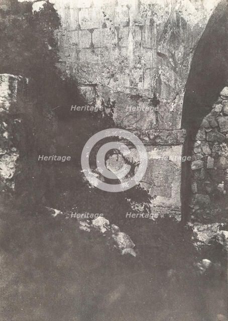 Jérusalem, Arc de l'Ecce-Homo, Détails, 1854. Creator: Auguste Salzmann.