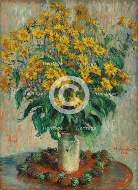 Jerusalem Artichoke Flowers, 1880. Creator: Claude Monet.