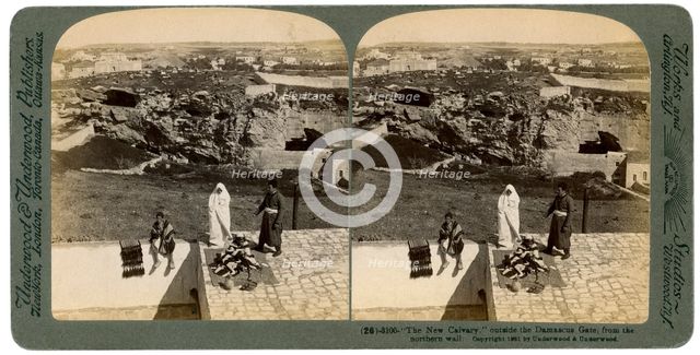 Jerusalem as seen from the Damascus Gate, Palestine, 1901.Artist: Underwood & Underwood