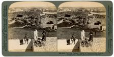 Jerusalem as seen from the Damascus Gate, Palestine, 1901.Artist: Underwood & Underwood