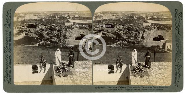 Jerusalem as seen from the Damascus Gate, Palestine, 1901.Artist: Underwood & Underwood