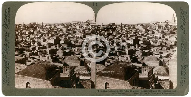 Jerusalem, as seen from the nothern wall, Palestine, 1897.Artist: Underwood & Underwood