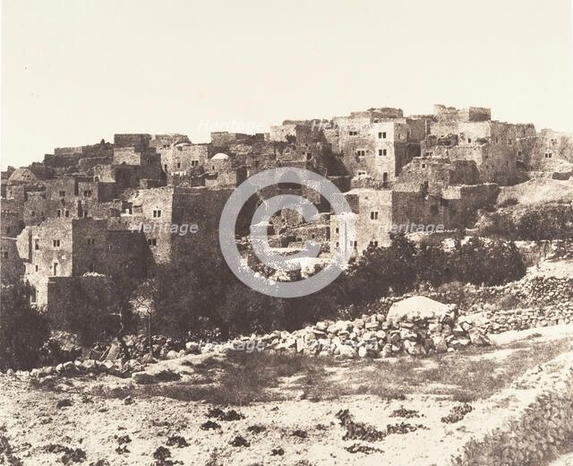 Jérusalem, Beit-Lehem, Vue générale, 1854. Creator: Auguste Salzmann.
