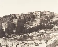 Jérusalem, Beit-Lehem, Vue générale, 1854. Creator: Auguste Salzmann