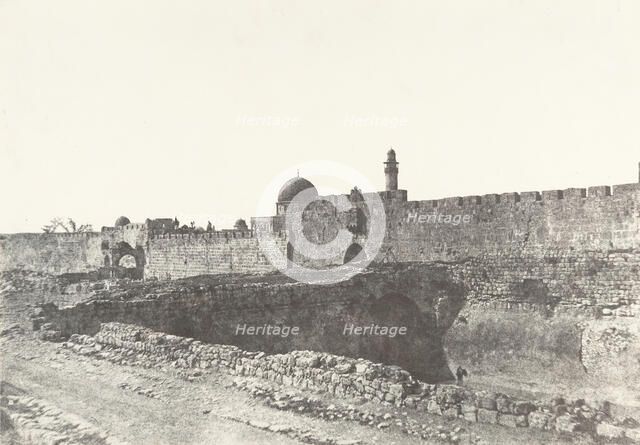 Jérusalem, Birket-Hammam-Setty-Mariam, 1854. Creator: Auguste Salzmann.