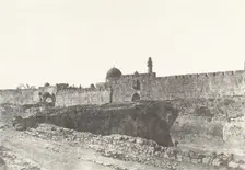 Jérusalem, Birket-Hammam-Setty-Mariam, 1854. Creator: Auguste Salzmann