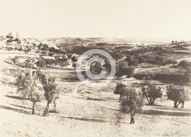 Jérusalem, Chemin de Beit-Lehem, 1854. Creator: Auguste Salzmann.
